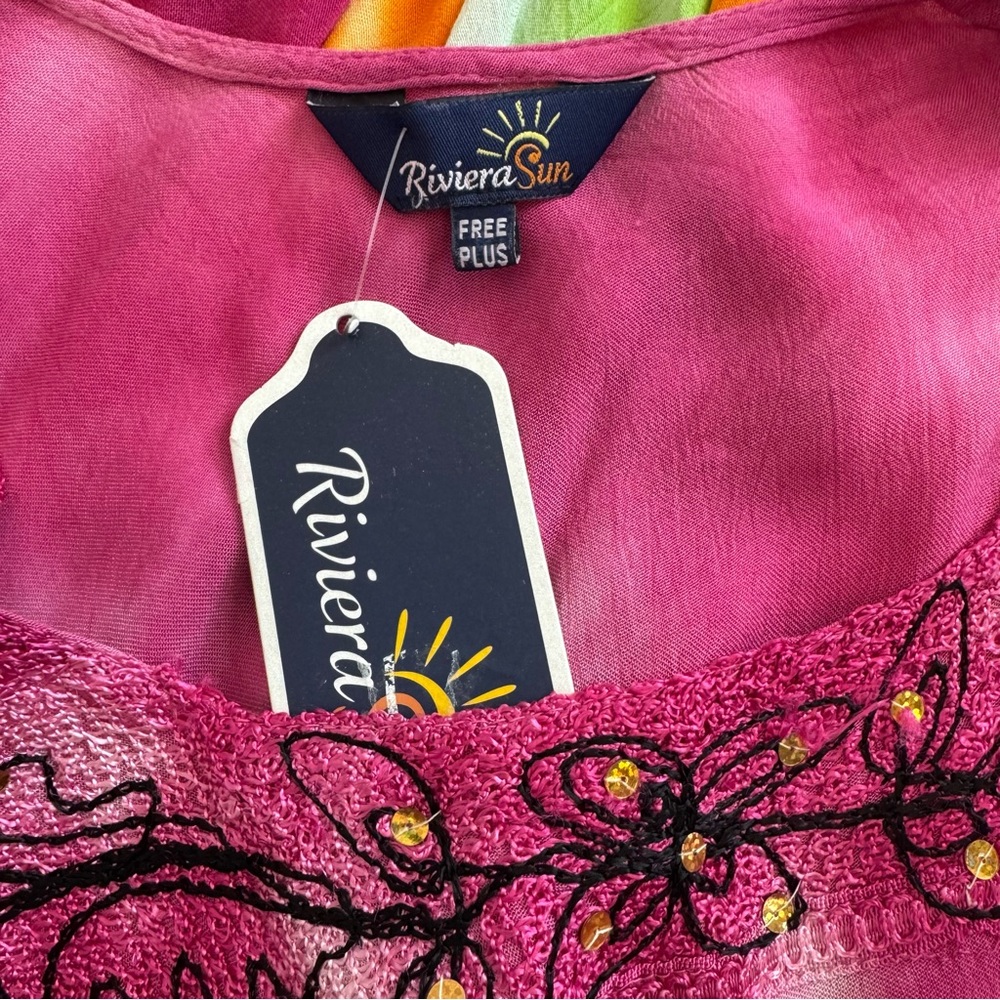NWT Plus Festival Sleeveless Tie Dye Bohemian Hippie Indie Fairy Flowy Dress - Picture 5 of 8
